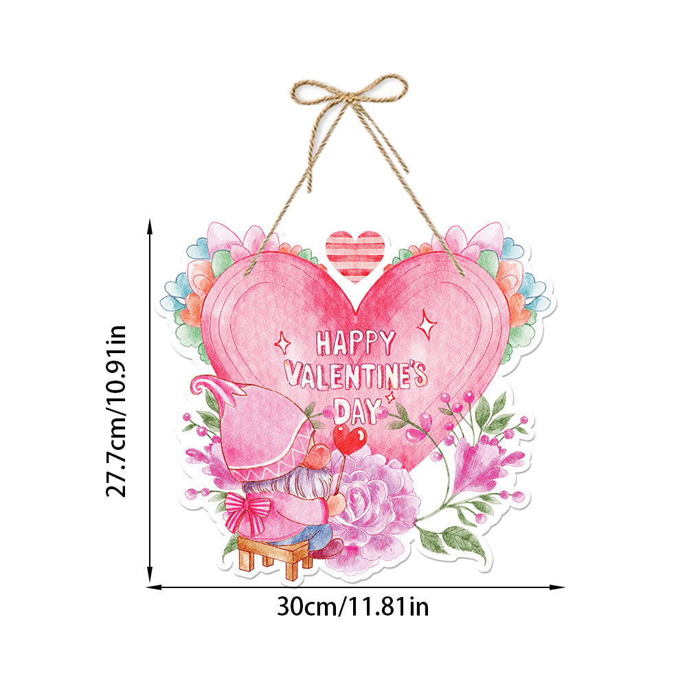 Guirlande décorative de cadeau pour la Saint-Valentin, suspensions en papier pour porte.