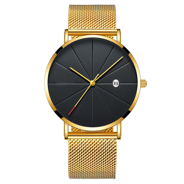 Montre à quartz étanche créative pour homme avec calendrier simple