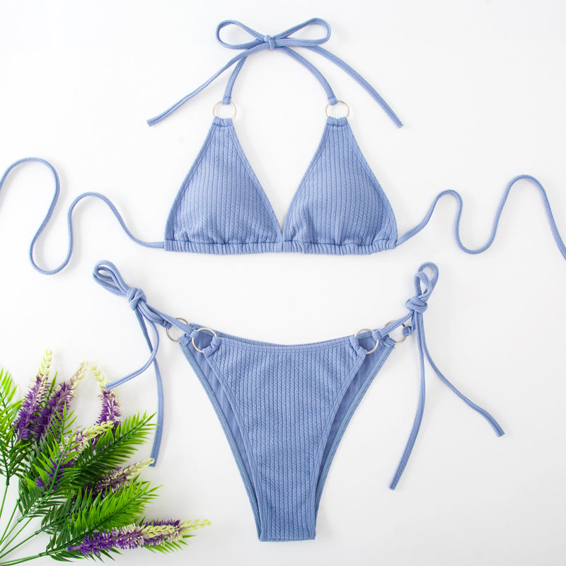 Ensemble de bikini sexy d'été à nouer sur le côté, style bandage, vêtements pour femmes