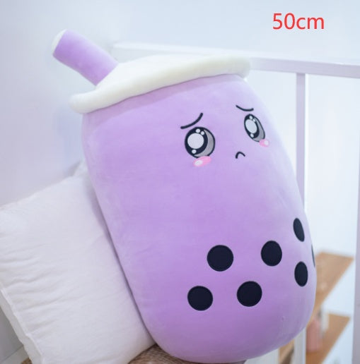 Jouet en peluche de tasse de thé au lait à la fraise, boisson en peluche douce, coussin de thé à bulles, cadeau pour enfants.