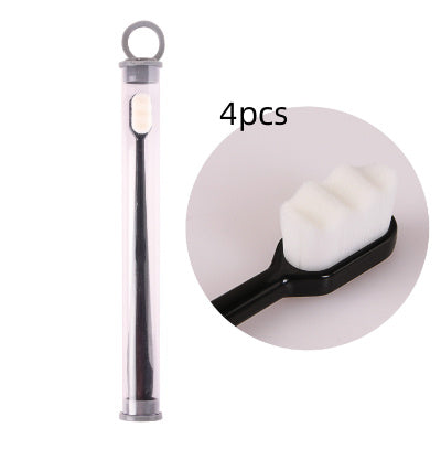 Brosse à dents ultrafin à poils super doux, brosse de nettoyage en profondeur portable pour outils de soins bucco-dentaires, soins des dents, nettoyage buccal, voyage