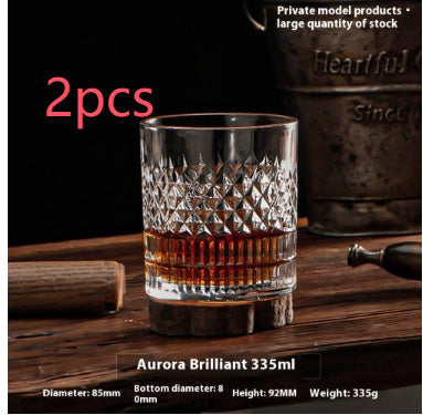 Verre à whisky en cristal, verre à bière, verre à whisky, verre à vin épais, coffret cadeau, vente en gros