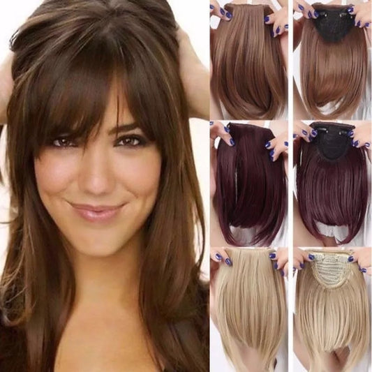 Frange de cheveux Accessoires pour postiches Fausse frange synthétique