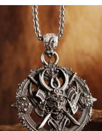 Collier pendentif diable samouraï pour homme, bijoux tendance, cadeau