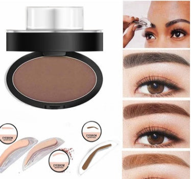 Eyebrow Powder Tint Stencil Kit Professional Cosmetic Waterproof Makeup Eyebrow Stamp Eyebrow Enhancers Stencil Kit.