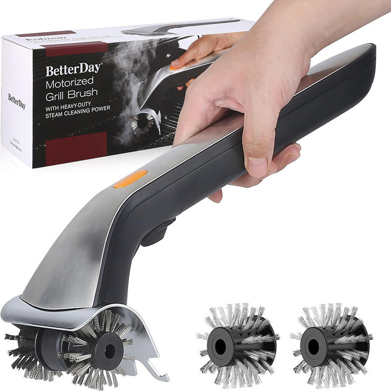 Brosse électrique pour barbecue à vapeur en fil d'acier inoxydable