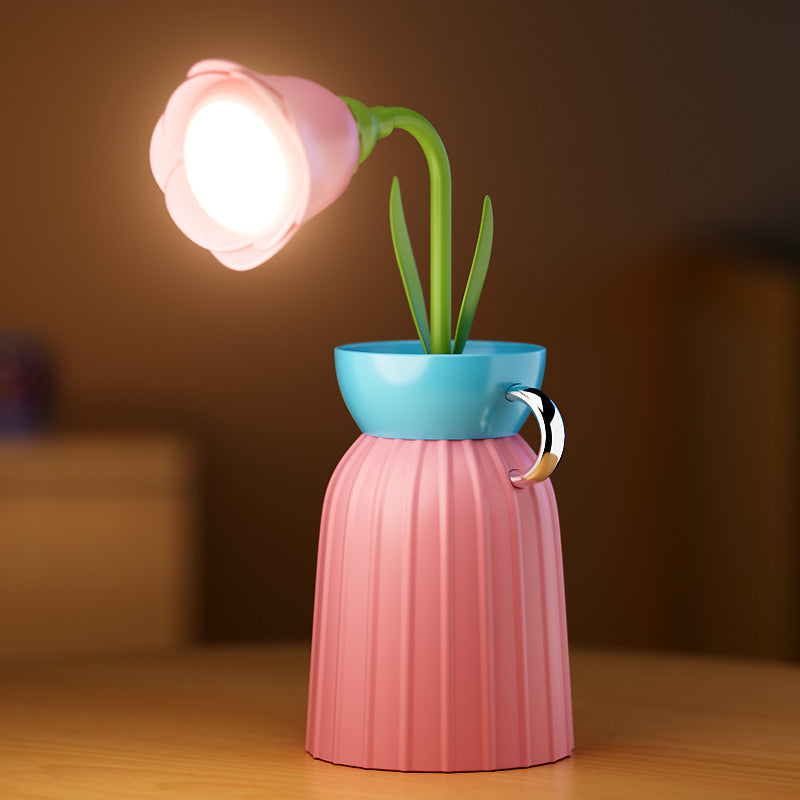 Lampe à fleurs pour la protection des yeux, lumière d'ambiance pour chambre à coucher, décoration de roses