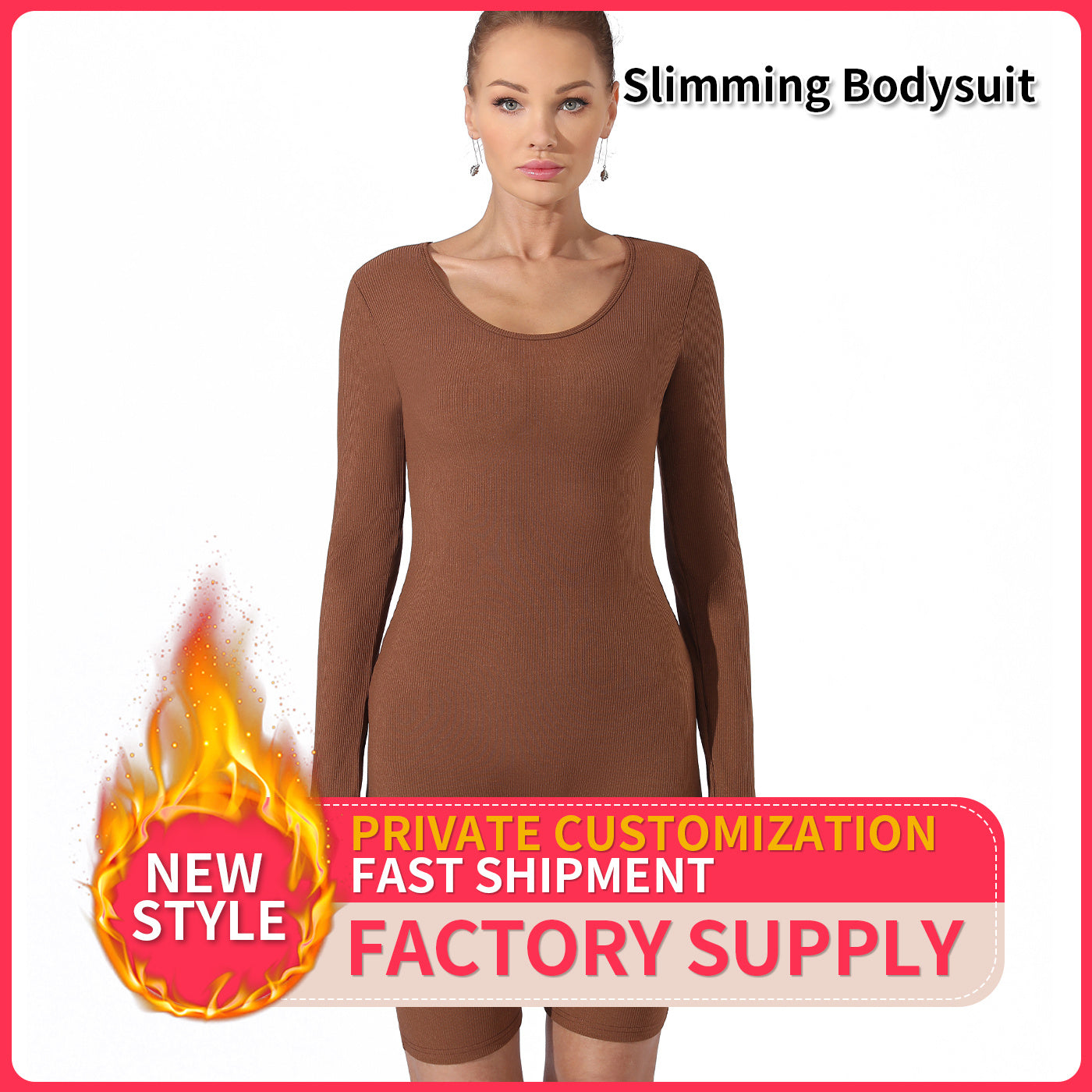 Body simple de couleur unie à la mode pour femmes