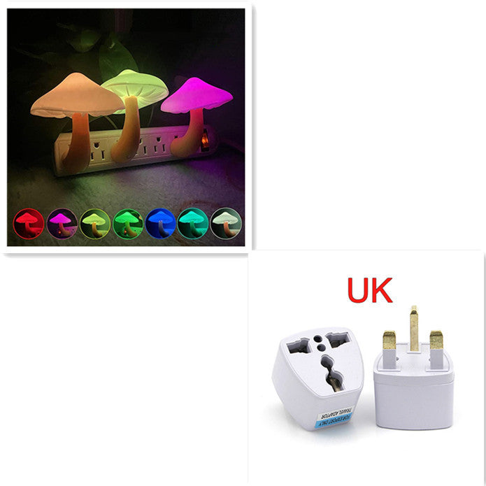 Lampe de nuit LED champignon avec prise murale, prise EU/US, lumière blanche chaude, capteur de contrôle de lumière, éclairage de chambre, décoration intérieure.
