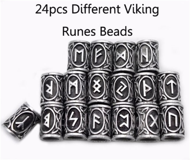 Ensemble de perles de barbe runiques vikings