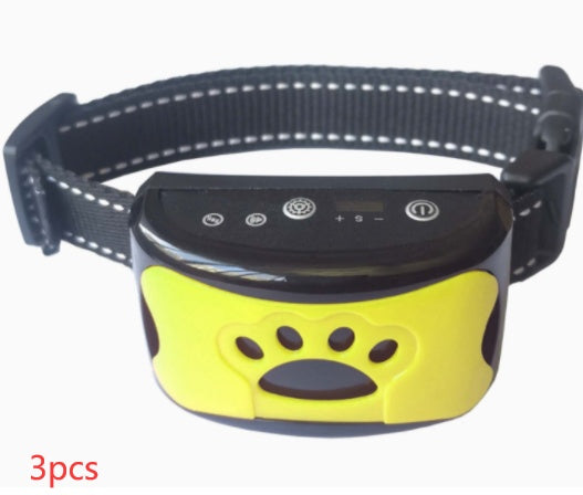 Collier de dressage pour chien étanche, électrique, télécommande pour animaux de compagnie, rechargeable, entraîneur de chiens, dispositif anti-aboiement avec choc, vibration et son.