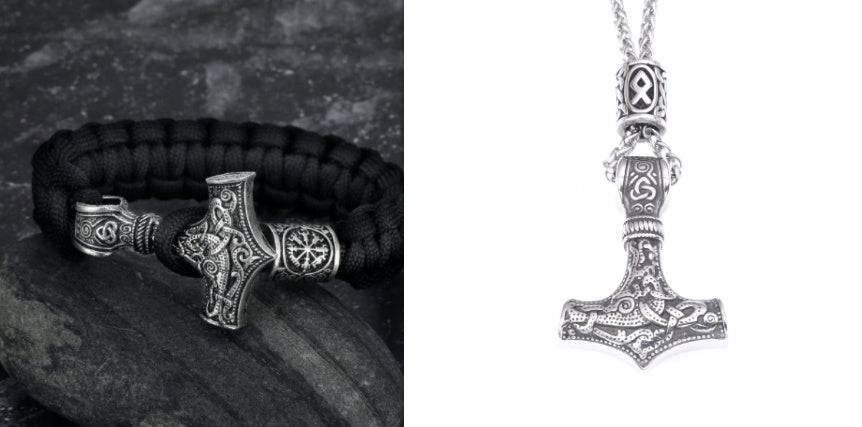 Bracelet Mjolnir en paracorde fabriqué par Asgard