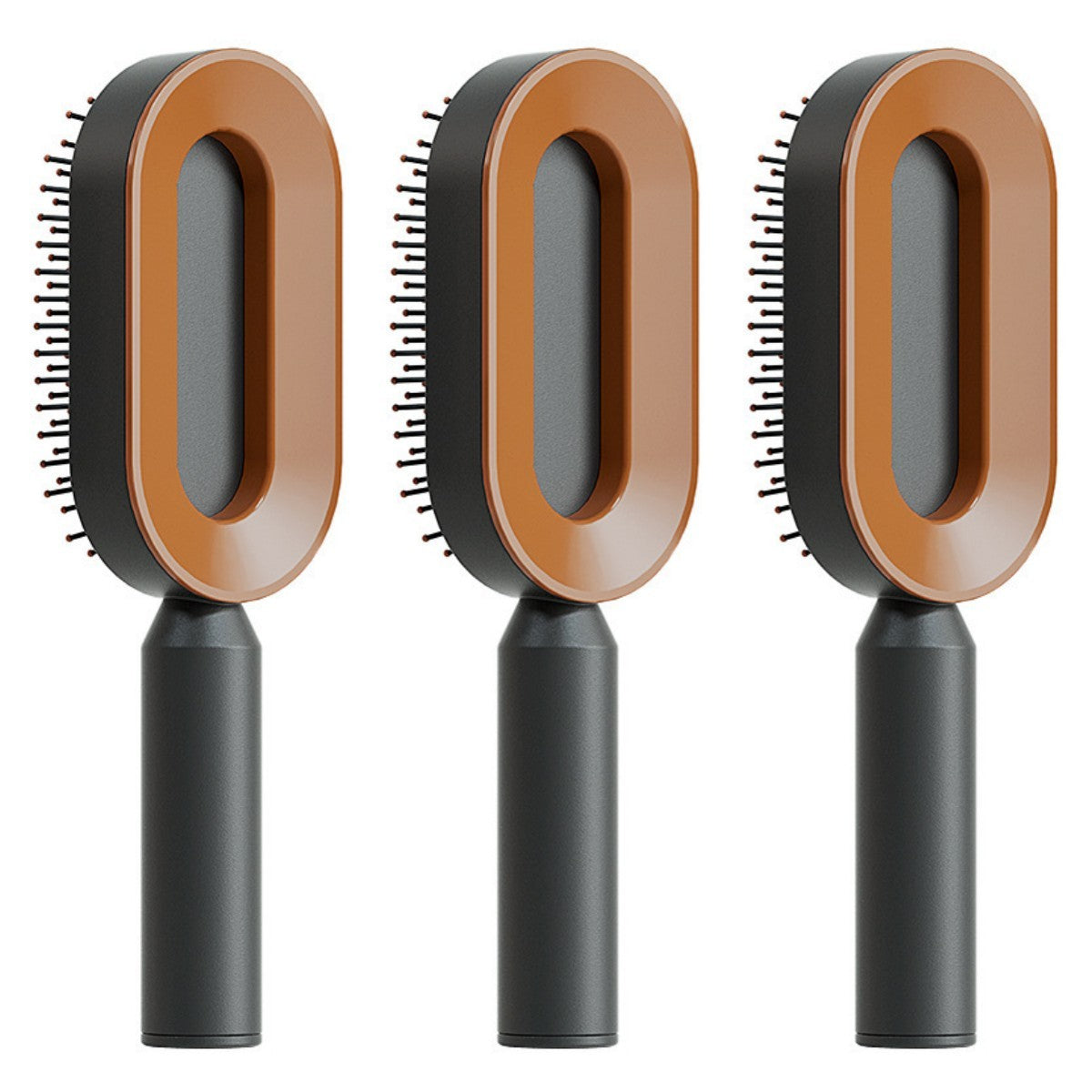 Brosse à cheveux auto-nettoyante pour femmes, brosse de massage du cuir chevelu avec airbag anti-perte de cheveux et nettoyage à une touche, brosse anti-statique.