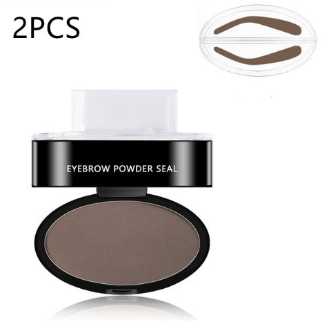 Eyebrow Powder Tint Stencil Kit Professional Cosmetic Waterproof Makeup Eyebrow Stamp Eyebrow Enhancers Stencil Kit.