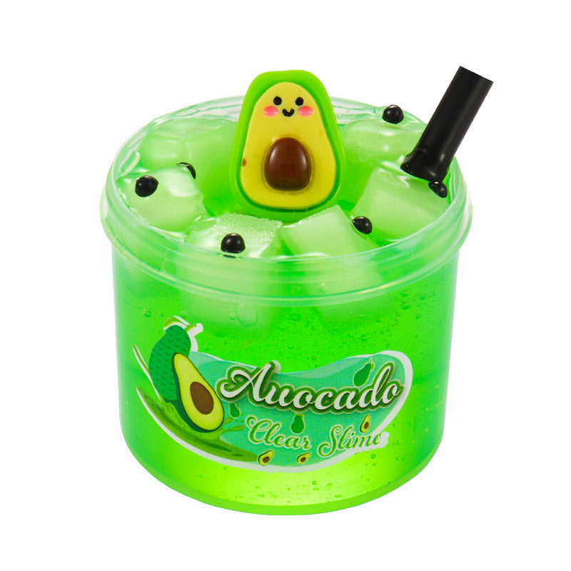 70ml AMZ Vente Chaude Gelée Noix de Coco Viande Bave Tête de Vache Colle Coloré Argile Cristal Boue Fruit Slime Jouet Boue