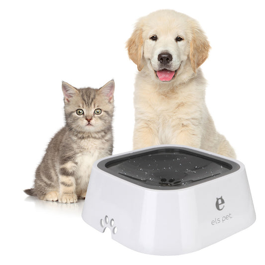 1,5 L Bol d'eau pour chat et chien, bol flottant transporté, distributeur d'eau anti-débordement, fontaine pour animaux, fournitures pour chiens en ABS et PP.