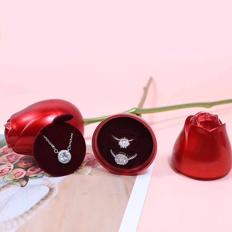 Coffret cadeau de roses simples confessions de la Saint-Valentin