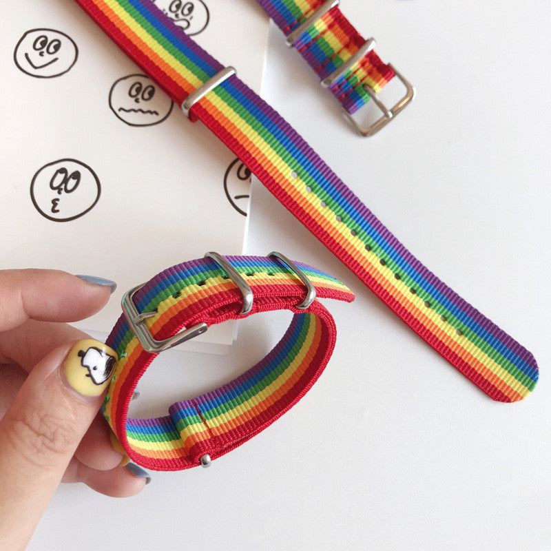 Bracelet arc-en-ciel pour filles, cadeau pour couple d'étudiants