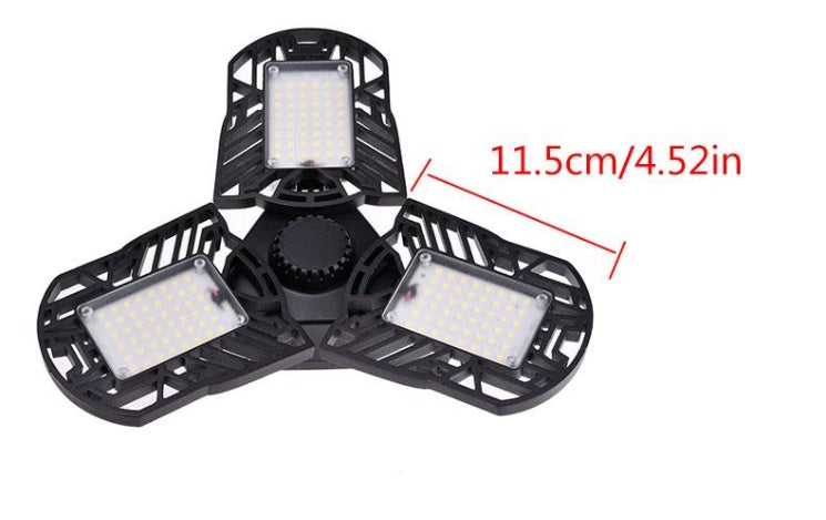 Lumière de garage à lampes déformables générales, radar, lampe industrielle pour entrepôt, éclairage domestique à haute intensité.