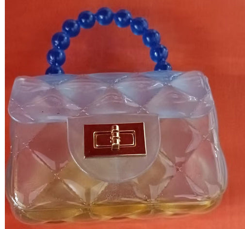 Sac en gelée transparent à main en perles