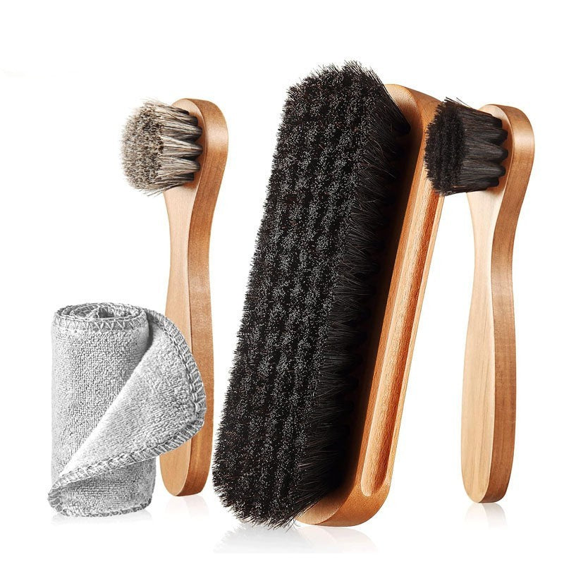 Brosse en crin de cheval pour nettoyage de voiture en cuir