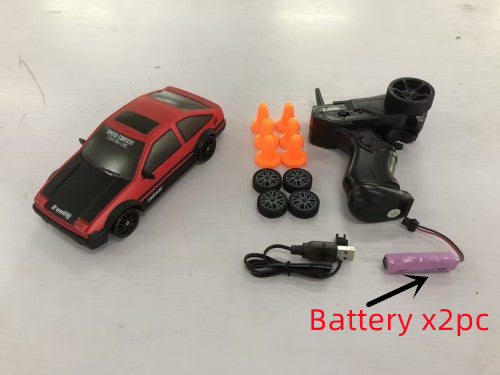 Voiture télécommandée de dérive 2.4G 4WD, modèle GTR AE86, jouet de voiture de course RC pour enfants, cadeaux de Noël.