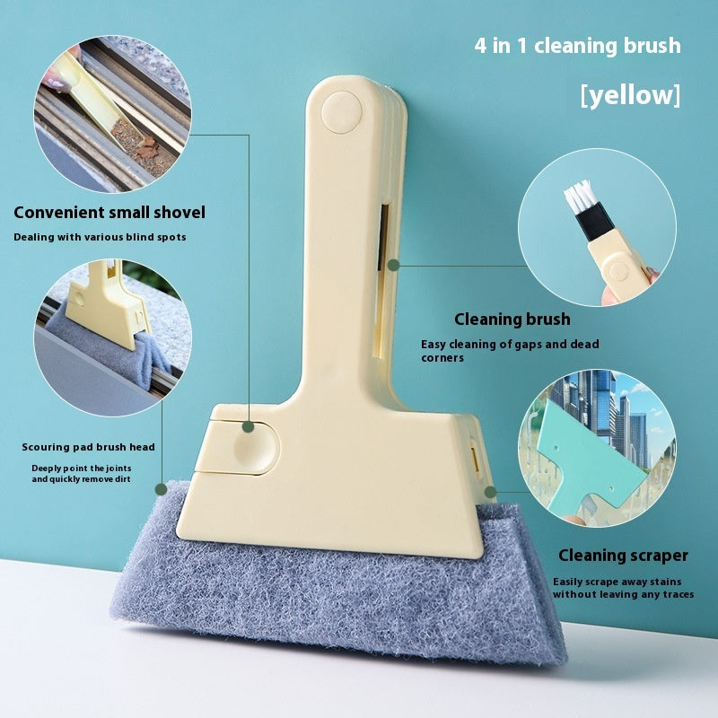 Brosse de nettoyage multifonctionnelle pour rainures de fenêtre domestique