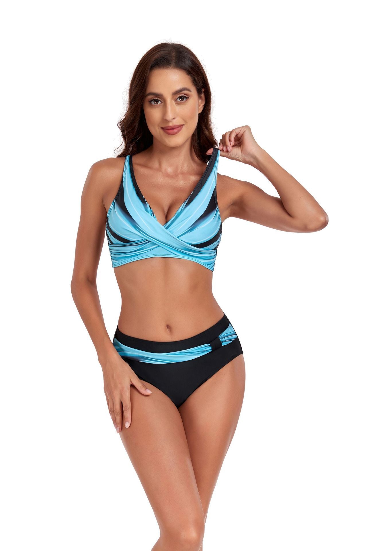 Nouveau maillot de bain de plage fendu pour femme d'été, bikini sexy à licou