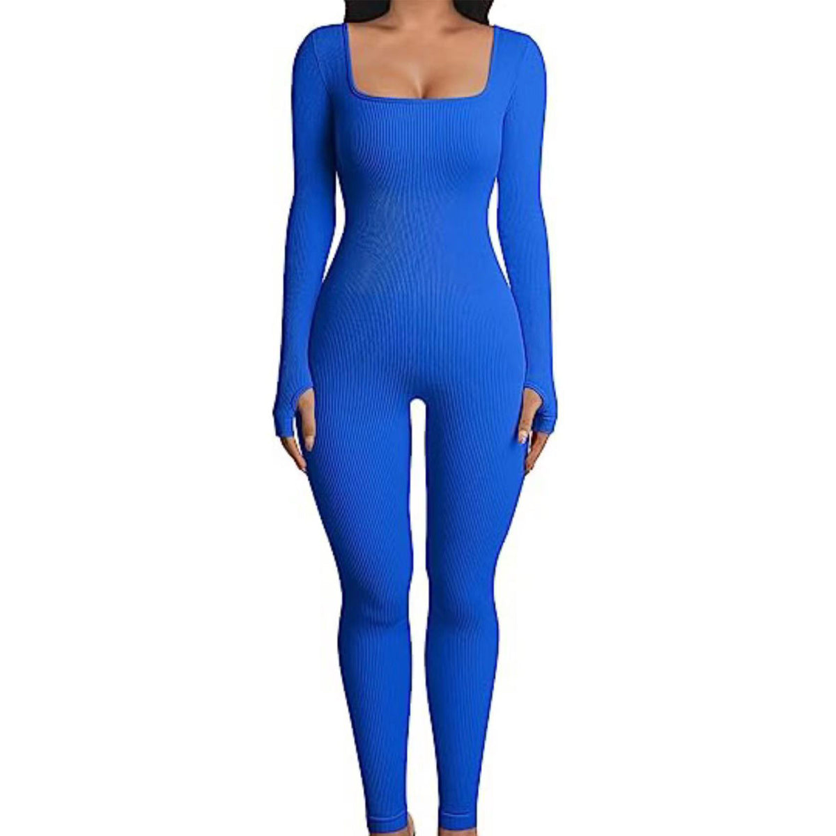 Vêtements pour femmes automne hiver vente chaude combinaison à manches longues yoga sexy une pièce col carré vêtements de sport