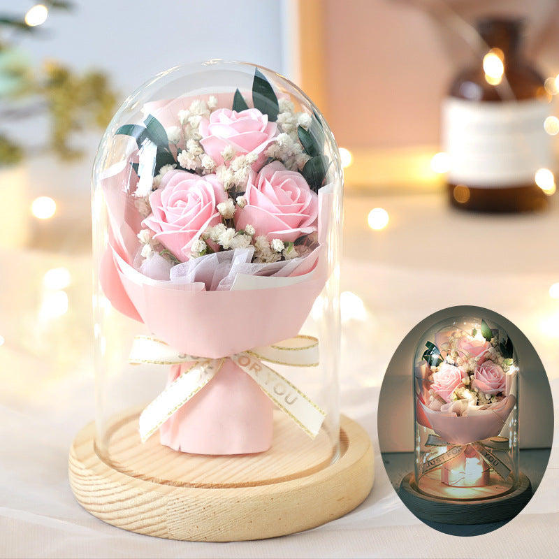 Bouquet de verre avec couvercle Cadeau de Noël