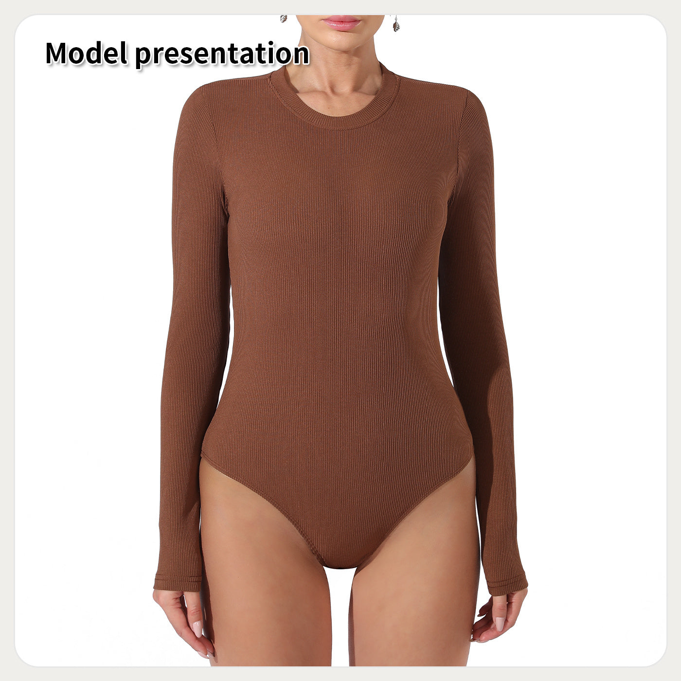 Body simple de couleur unie à la mode pour femmes