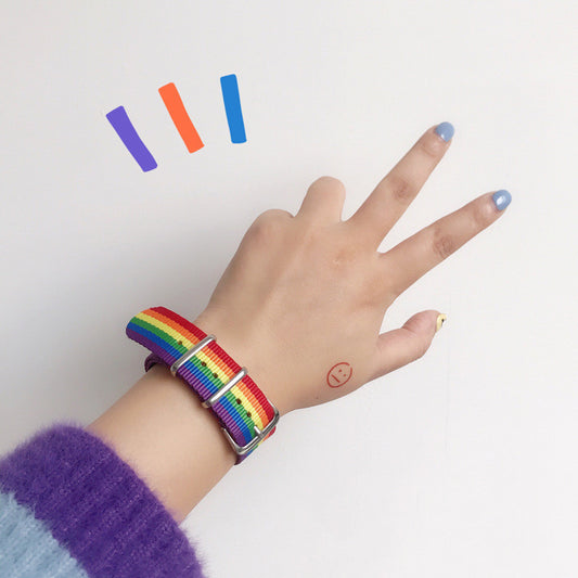 Bracelet arc-en-ciel pour filles, cadeau pour couple d'étudiants