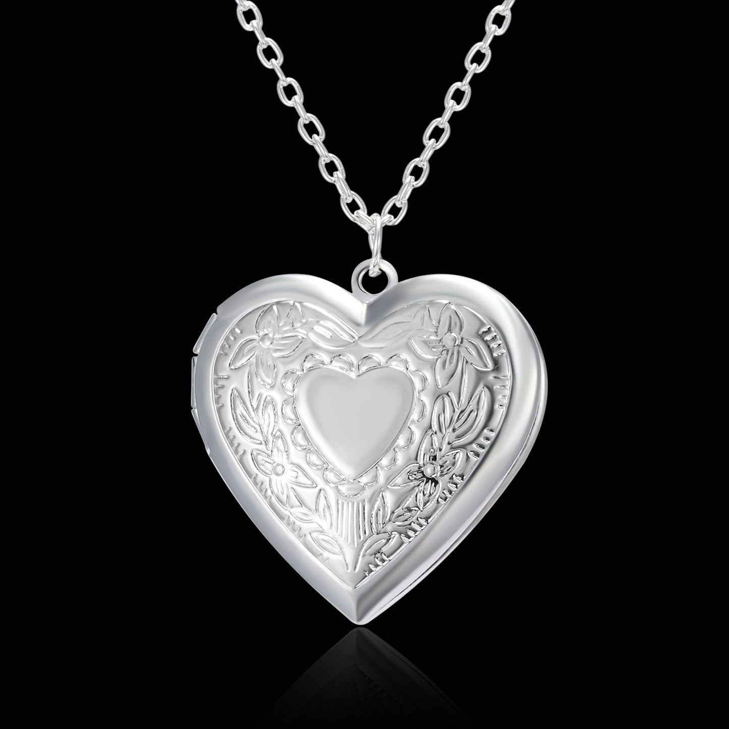 Collier en forme de cœur avec un design gravé, pendentif photo personnalisé pour femmes, bijou familial pour la Saint-Valentin.