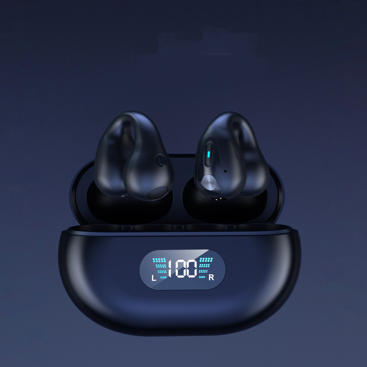 Casque audio à conduction osseuse TWS écouteurs à clip d'oreille Bluetooth 5.3 écouteurs sans fil à commande tactile intra-auriculaires basses HIFI casque de sport