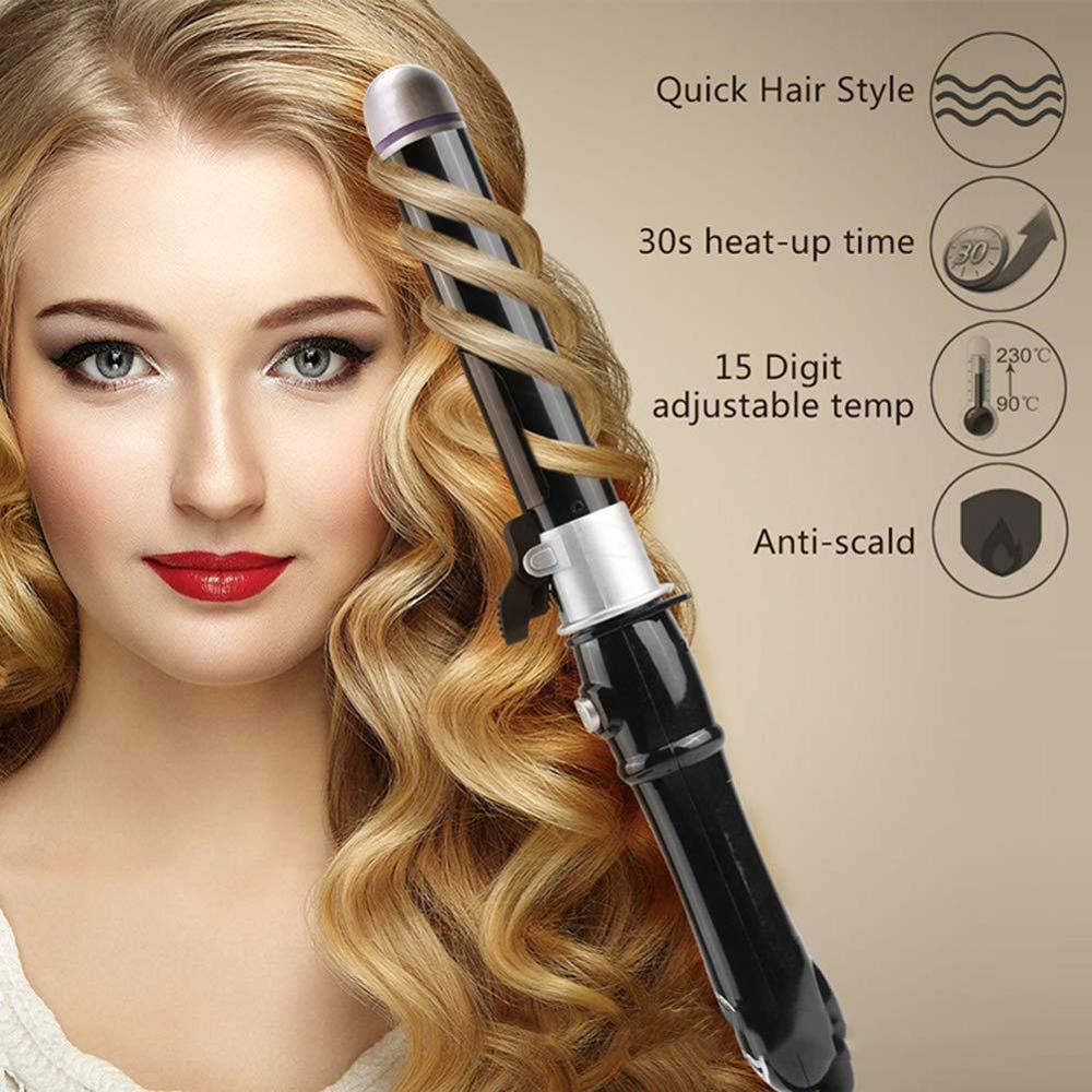 Fer à friser automatique Otating Curling Iron, appareil de coiffure à chaleur instantanée de 30 secondes, boucleur de cheveux automatique.