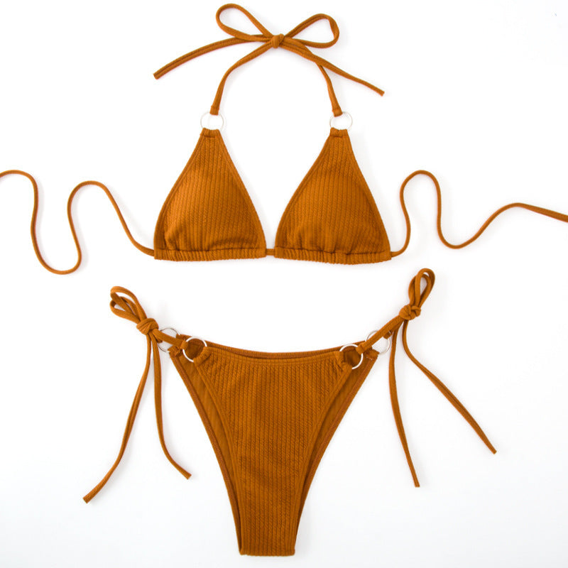 Ensemble de bikini sexy d'été à nouer sur le côté, style bandage, vêtements pour femmes