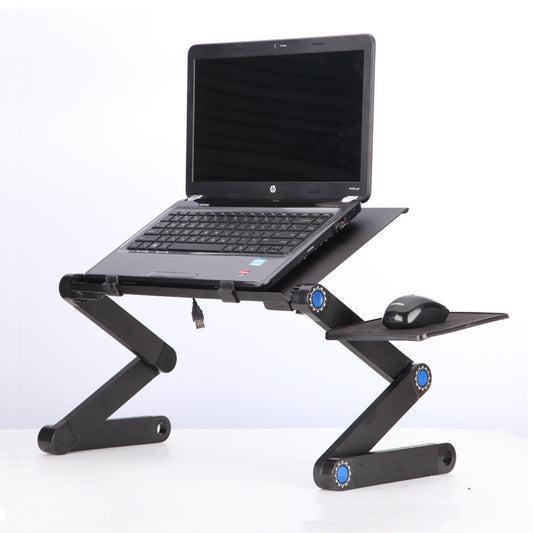 Support de table pour ordinateur portable avec un design ergonomique pliable et ajustable, bureau pour ultrabook, netbook ou tablette avec tapis de souris.