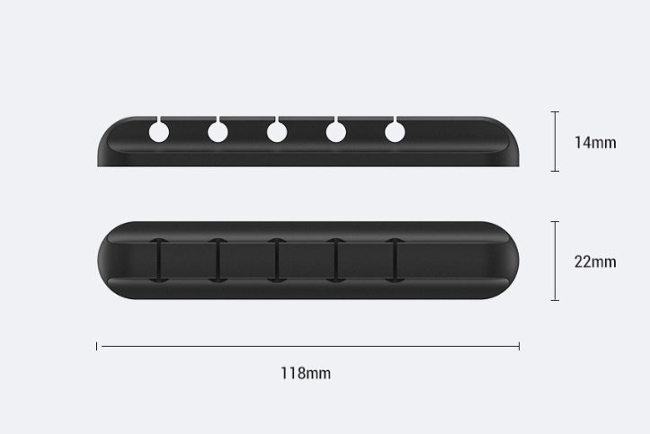 Organisateur de câbles de bureau en silicone avec enrouleur USB, clips multifonctions, protecteur de câbles pour écouteurs filaires.