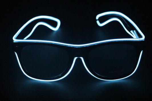 Lunettes LED clignotantes à 7 couleurs avec fil EL, éclairage décoratif de fête, cadeau classique, lumière vive, cadeau de festival