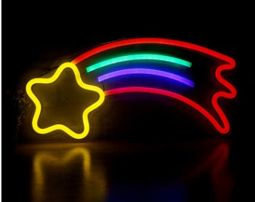 Lumière néon LED, panneau arrière en acrylique, lumière de décoration de chambre.