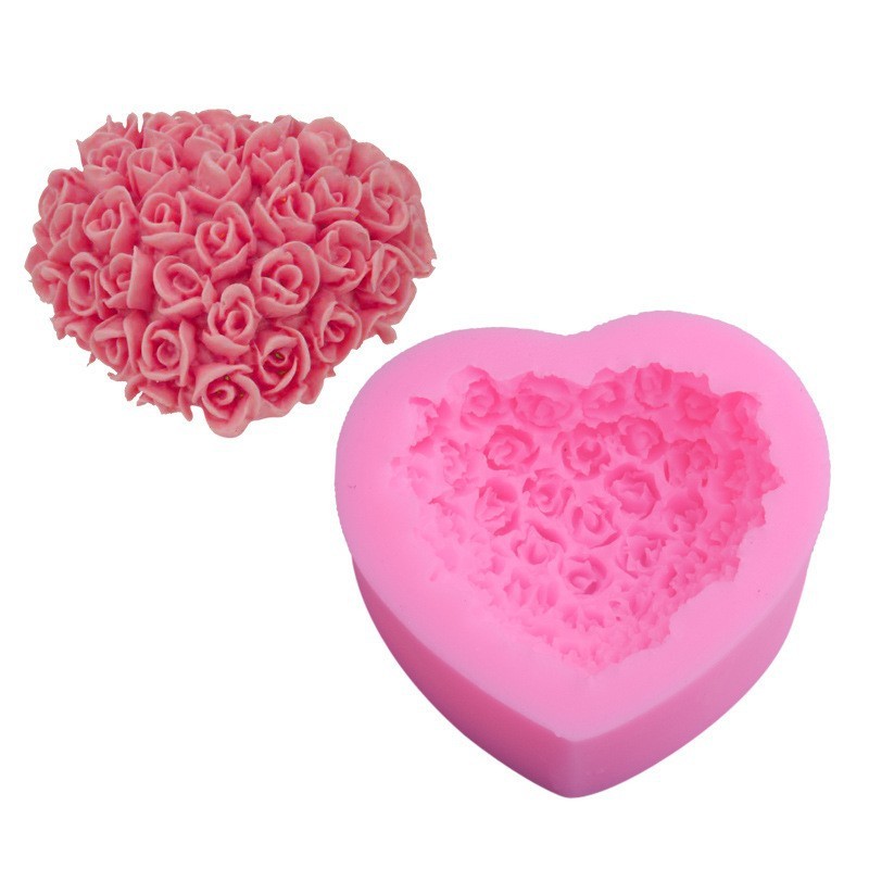 Cadeau de Saint-Valentin Moule en silicone pour la Saint-Valentin Amour Rose Fournitures pour la maison