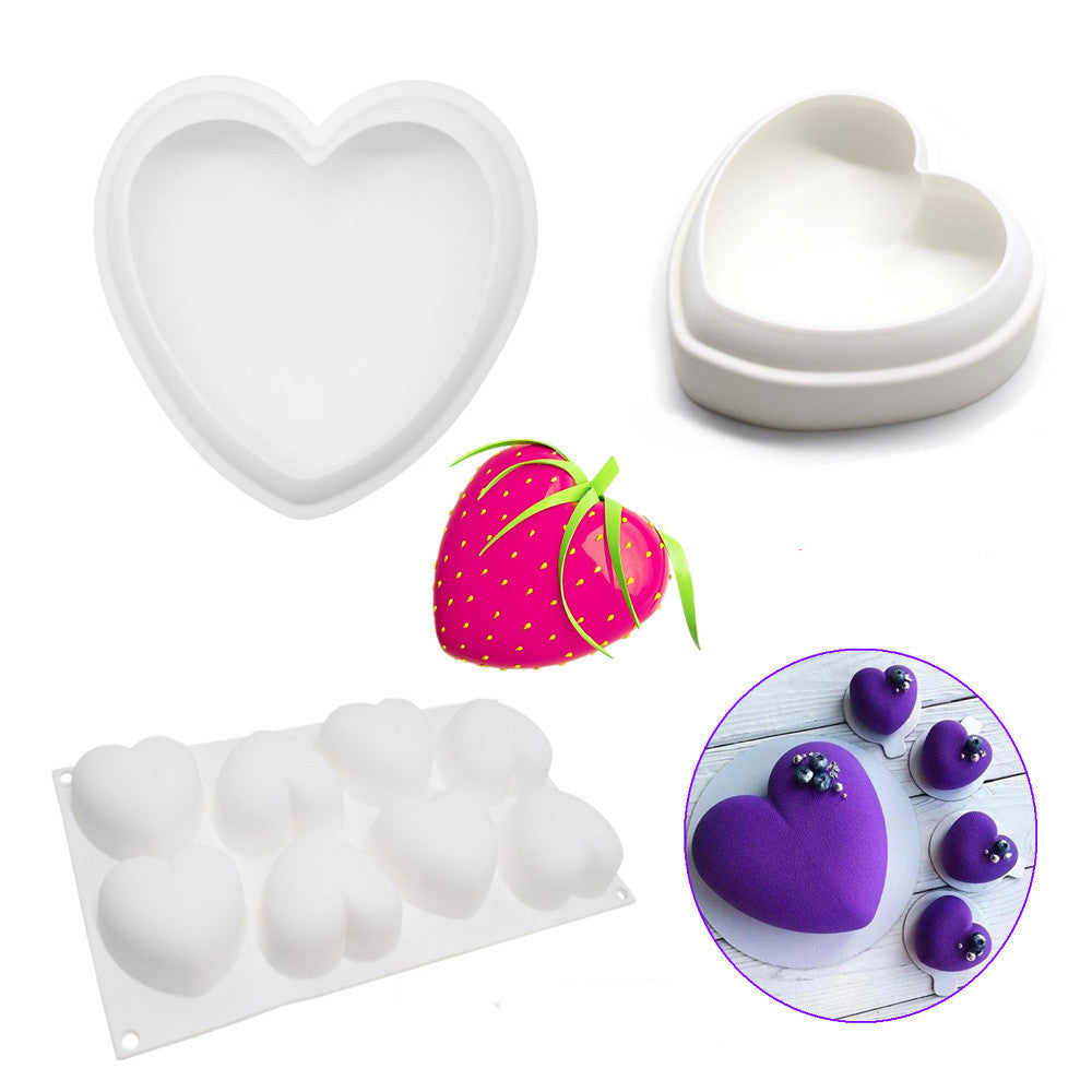 Moule à gâteau en silicone pour cadeau de Saint-Valentin Appareil de cuisson Fournitures de cuisine