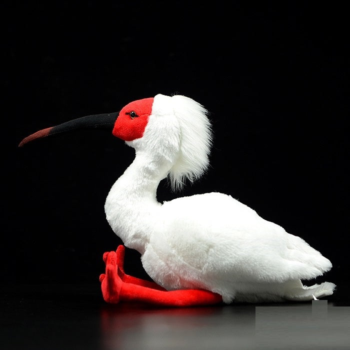 Poupée en peluche ibis chinois à crête, modèle de jouet, cadeau