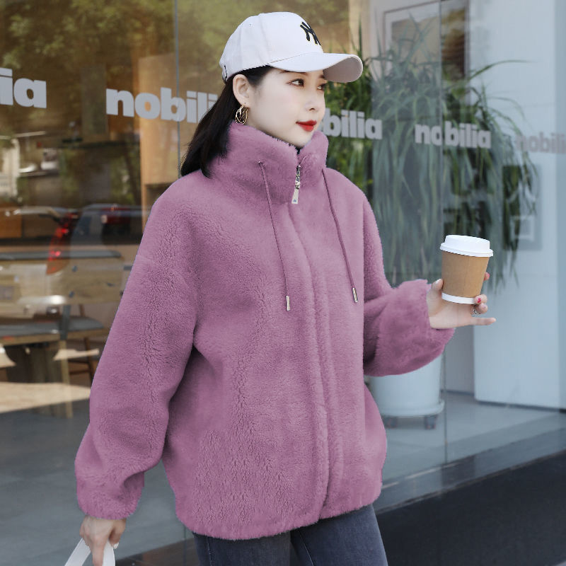 Gilet pour femmes en polaire double face, chaud, à col montant.