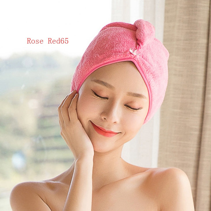 Bonnet de sèche-cheveux pour femme, serviette absorbante pour cheveux secs