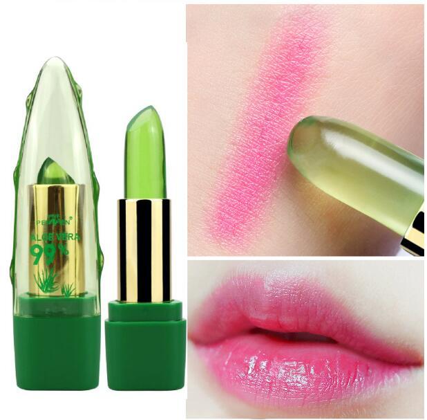 Aloe Vera Gel Lip Gloss Moisturizing Anti-drying Desalination Fine Grain Care Lip Balm