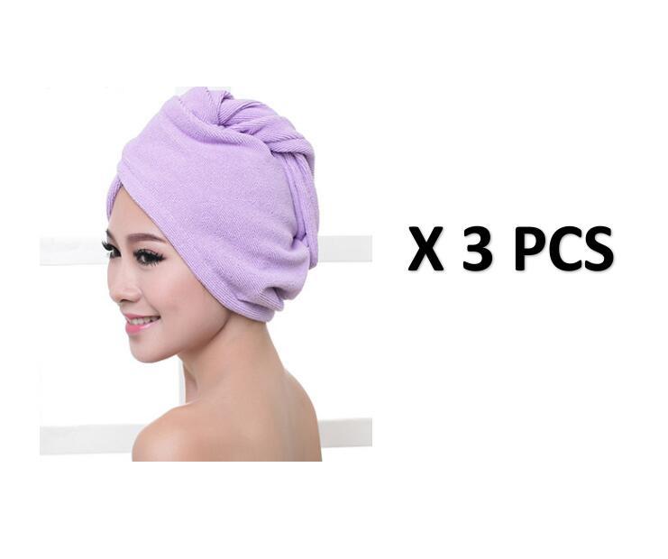 Bonnet de sèche-cheveux pour femme, serviette absorbante pour cheveux secs