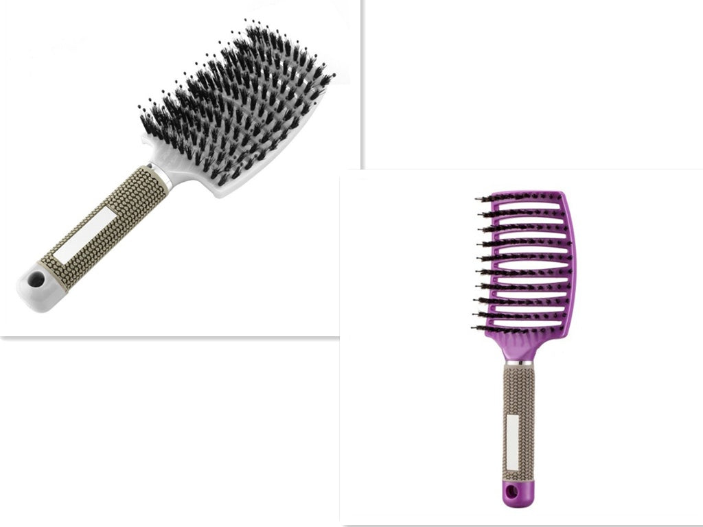 Brosse à cheveux Anti Klit Brushy Haarborstel pour femmes, brosse démêlante, poils en nylon, massage du cuir chevelu, brosse à teaser.