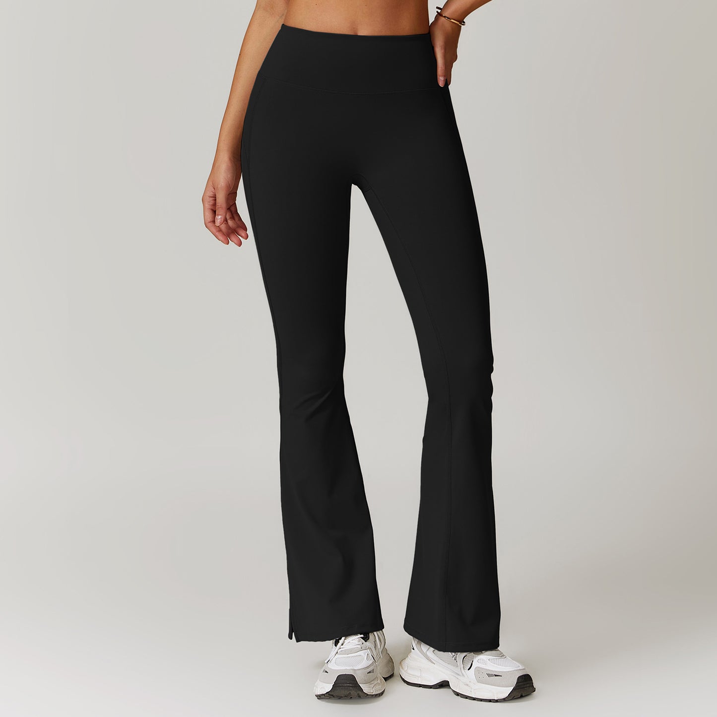 Pantalon de yoga skinny pêche à taille haute, pantalon de course à pied, pantalon de sport à pattes d'éléphant