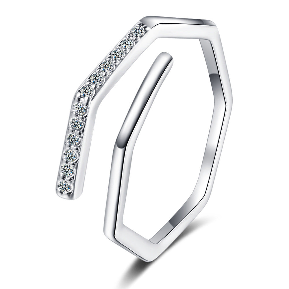 Bague littéraire à diamant unique pour femme